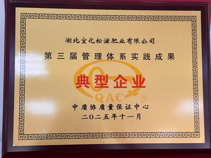 松滋肥業(yè)獲評管理體系實(shí)踐成果典型企業(yè)(圖1)